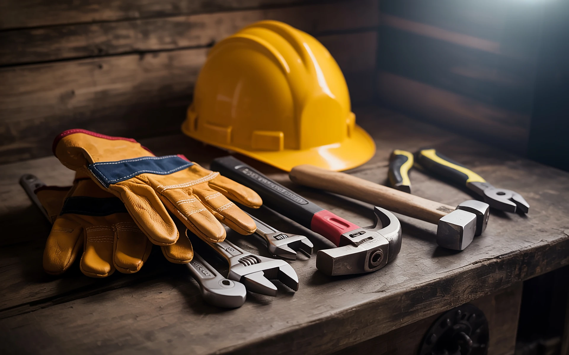 Un travailleur portuaire en équipement de protection individuelle (casque blanc, gilet haute visibilité jaune) consulte une tablette numérique face à des conteneurs maritimes empilés dans un terminal portuaire sous un ciel ensoleillé